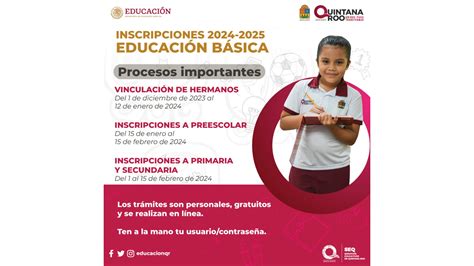 Inscripciones Educaci N B Sica Quintana Roo