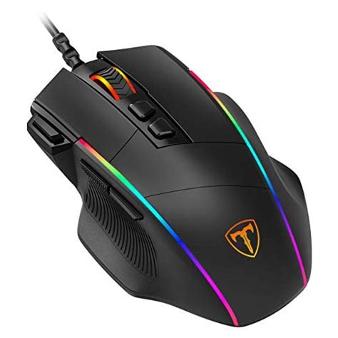 Pictek Ergonomic Wired Gaming Mouse 8 Programmable Buttons 5 Levels