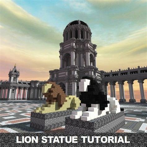 Minecraft Lion Statue Minecraft Architecture Minecraft Minecraft