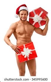 Happy Holidays Naked Santa Claus Abs Stock Photo Shutterstock