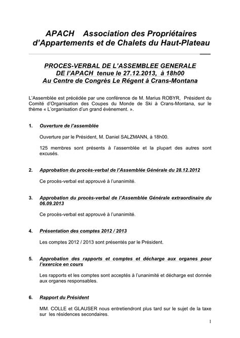 Proces Verbal De Lassemblee Generale 27122013 Apach