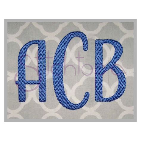 Large Embroidery Font Caleb Machine Embroidery Monogram