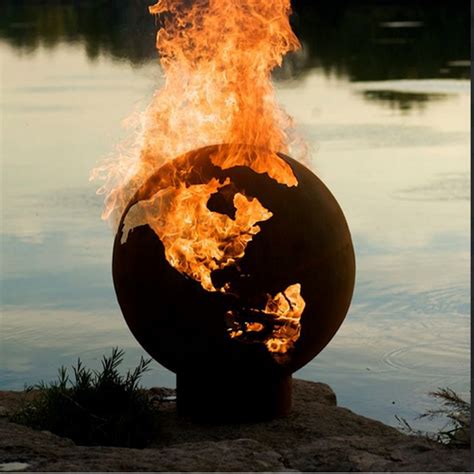 Earth Globe Fire Pit Ts For Men