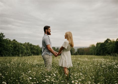 Wild Flower Field Couples Shoot In Geneseo Field Engagement Photos