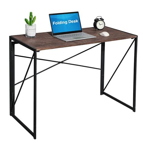 Buy Coavas Folding Computer Desk Office Work Desk No Assembly Student