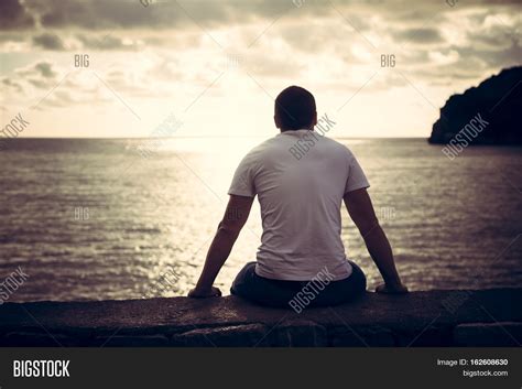 Lonely Man Looking Image And Photo Free Trial Bigstock