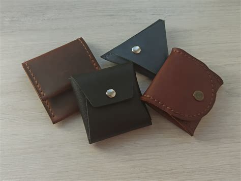 4 Leather Coin Pouches Coin Purses Pattern Diy Pdf Etsy