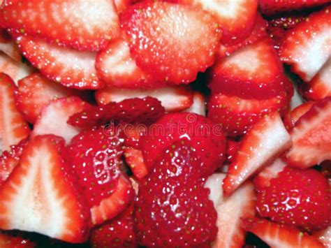 Sliced Strawberries Stock Photo Image Of Prepared Strawberries 6483742