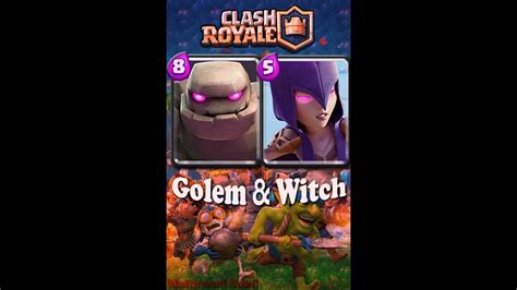Golem And Witch Clash Royale Youtube
