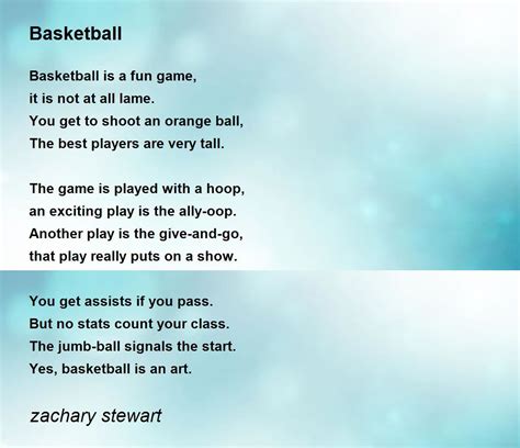 Basketball Basketball Poem By Zachary Stewart