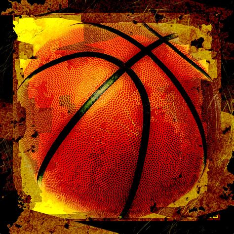 Basketball Abstract Digital Art By David G Paul