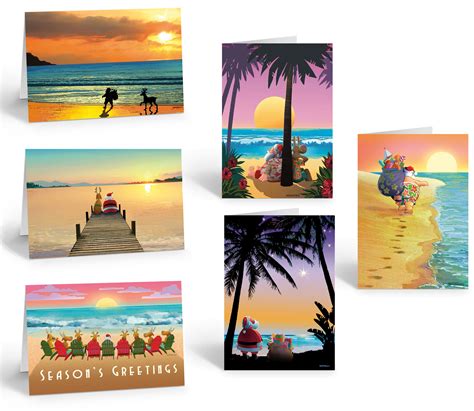 Maybe you would like to learn more about one of these? Beach and Tropical Christmas Cards - Beach Sunrise Christmas Card Variety Set - 104 - Walmart ...