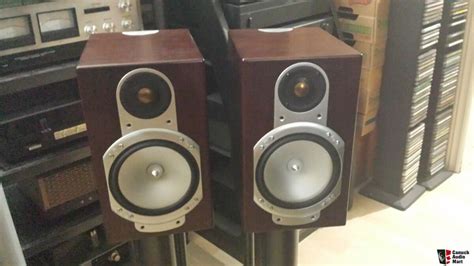 Monitor Audio Silver Rs1 Speakers In Real Walnut Veneer Finish Box