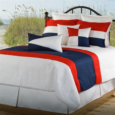 Nautical Bedding | White and navy bedding, Nautical bedding sets, Luxury bedding