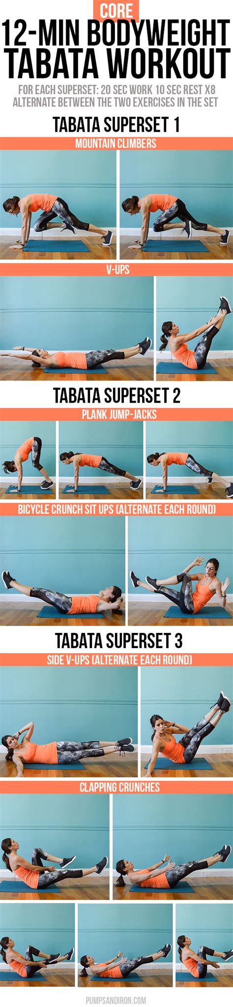 12 Minute Bodyweight Tabata Workout Series Core