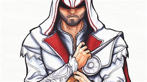 Ezio Assassins Creed Speed Drawing Youtube