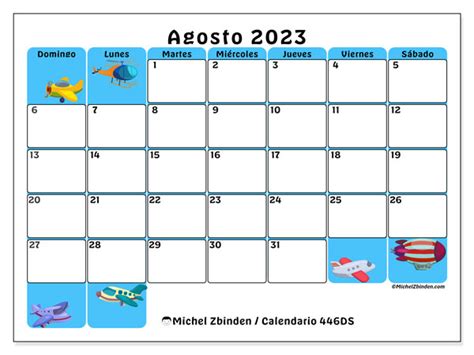 Calendario Agosto De 2023 Para Imprimir “484ds” Michel Zbinden Cr