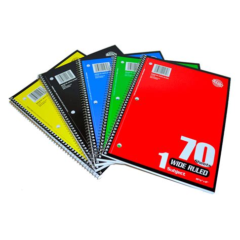 Spiral Notebooks Wide Ruled 002 21070 Backpack Gear Inc