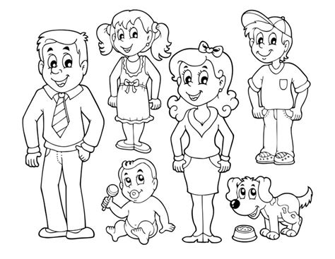 La Familia Dibujos Para Colorear - Dibujos Para Pintar