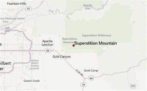 Detailed Map Of Superstition Mountains