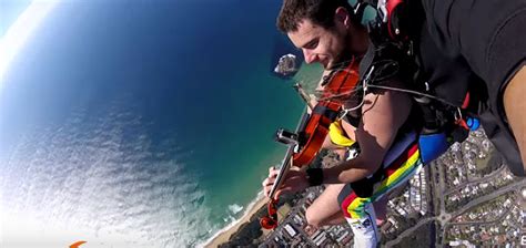 Wacky Wednesday Meet The Australian Naked Skydiving Violinist Go Pro