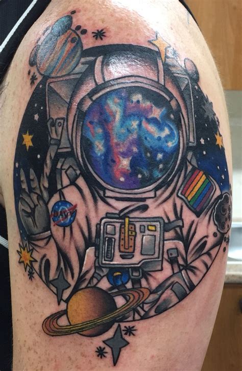 Acacia is a great artist and is really nice. Spaceman. Designed and tattooed by Chloe O'Malley at ...
