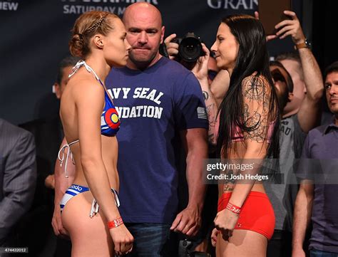 Opponents Rose Namajunas And Nina Ansaroff Face Off During The Ufc News Photo Getty Images