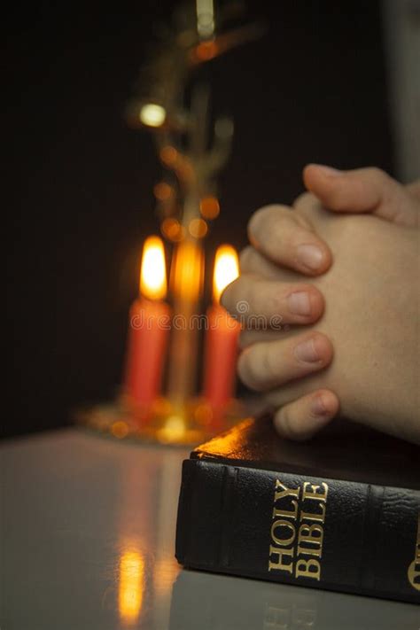Holy Bible And Candles Stock Photo Image Of Books Pray 47047174