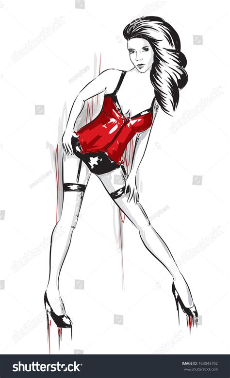 Sexy Pin Up Woman In Underwear Royalty Free Stock Vector