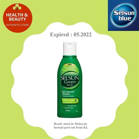 Selsun Green Anti Dandruff Shampoo Soothes And Shines 200ml Shopee Malaysia