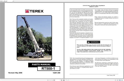 Terex Crane Rt500 1 Operator And Part Manual Electrical And Hydraulic