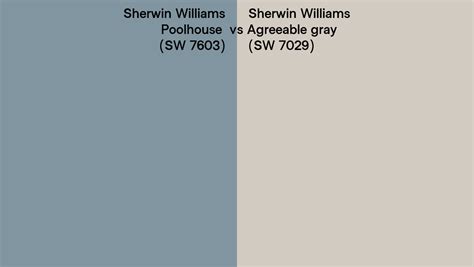 Sherwin Williams Poolhouse Vs Agreeable Gray Side By Side Comparison