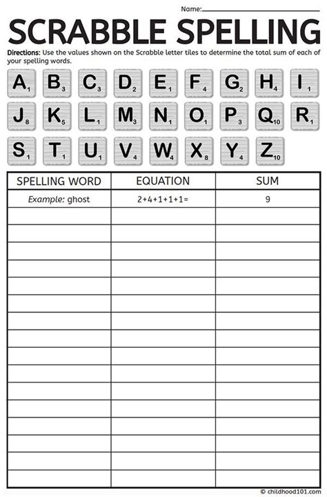 spell score spelling word game printable spelling elementary primary spelling words