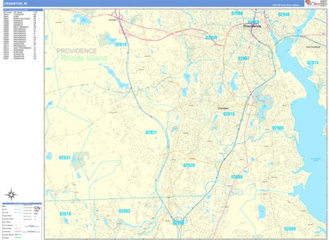 Cranston Rhode Island Zip Code Maps Basic