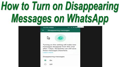 How To Turn On Disappearing Messages On Whatsapp Zmedia