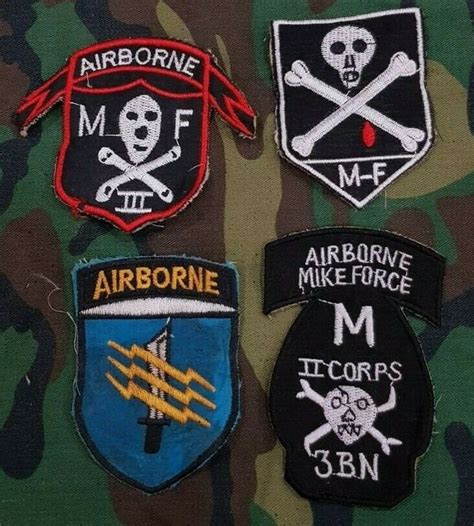 Vietnam War Macv Sog Mike Force Battalion Patch Set 1 Green Etsy