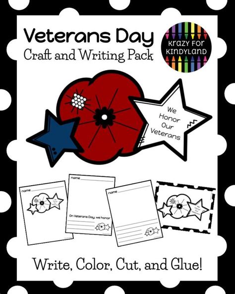 Veterans Day Poppy Craft And Kindergarten Writing Lesson We Honor Our