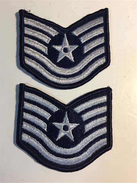 Us Air Force Tech Sergeant Rank Chevrons Patches 3” Lot Of 2 New E6