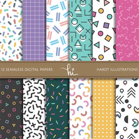 Digital Papers Seamless Patterns Drawing And Illustration Art
