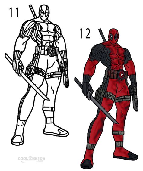 How To Draw Deadpool Step By Step Pictures