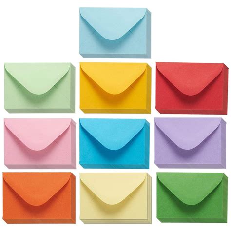Maybe you would like to learn more about one of these? Mini Envelopes - 100-Count Bulk Gift Card Envelopes, Assorted Color Business Card Envelopes ...