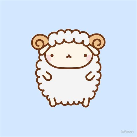 A Cartoon Sheep With Brown Ears And White Fur Is Standing In Front Of A