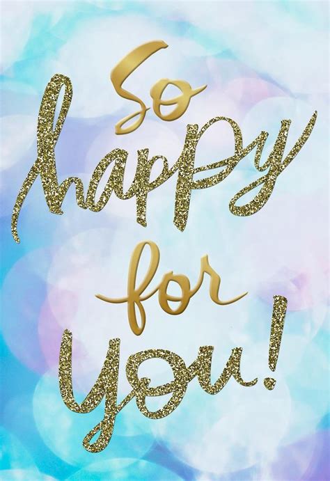 Gold And Glitter Happy For You Congratulations Card In 2020