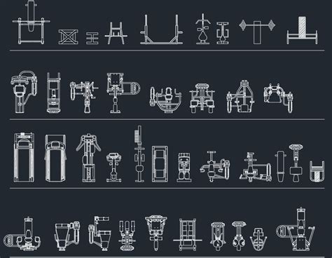 Fitness Equipment Free Cad Block And Autocad Drawing