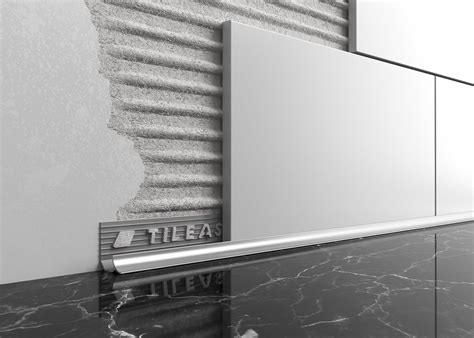 If you choose a metal tile edge trim, it must be installed with skill and precision. Metal worktop tile trim brushed chrome | Tile trim ...