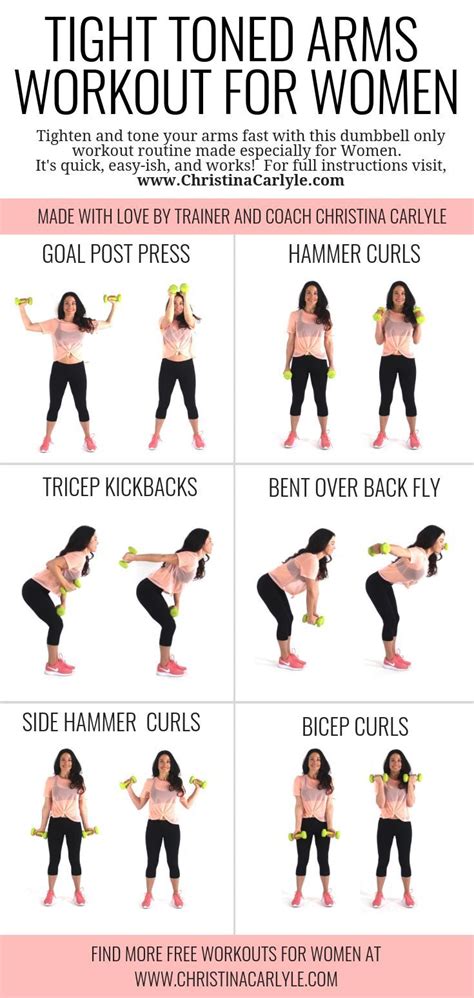 Arm Workout For Women With Dumbbells For Tight Toned Arms Arm