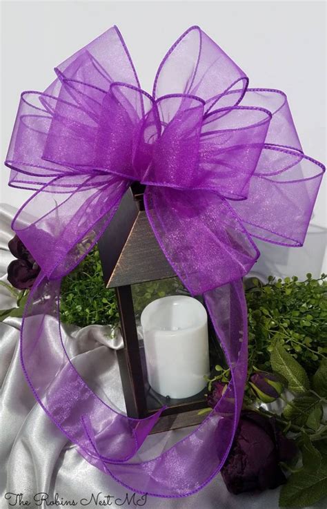 Orchid Bow Purple Wedding Bows Orchid Church Pew Bows Etsy