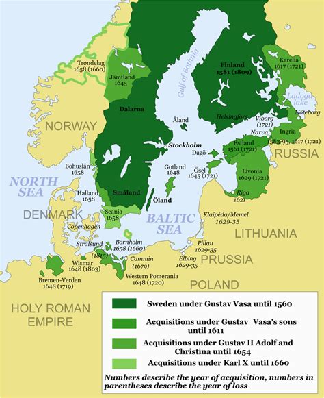 Map Of Northwestern Europe Map Showing The Development Of The Swedish