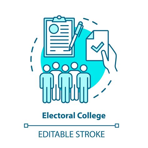 Elections Concept Icon Electoral College Idea Thin Line Illustration