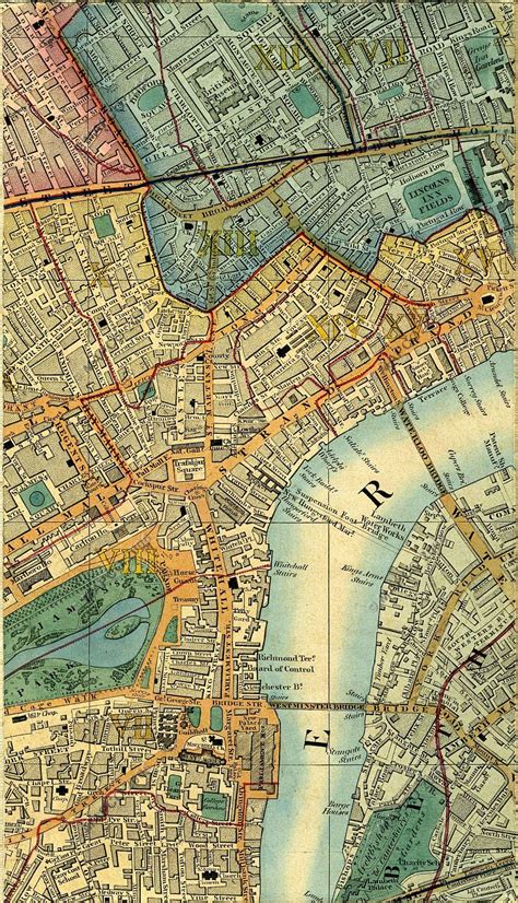 Map Of London 1850 Crosss New Plan Of London 1850